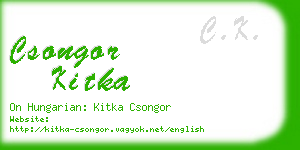 csongor kitka business card